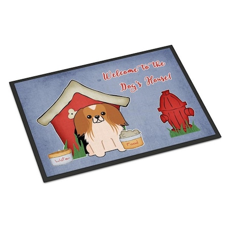 Carolines Treasures Dog House Collection Pekingnese Red White Indoor or Outdoor Mat, 18 x 0.25 x 27 in. BB2857MAT